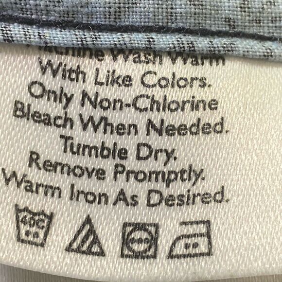 Eddie Bauer Men's XXL Tribal Camp Shirt Button Up Weathered Linen Blue Vacation - Picture 11 of 11